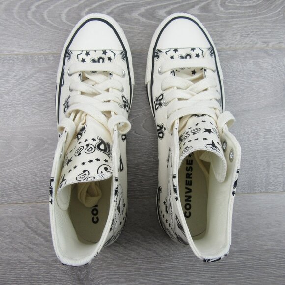 Converse Chuck Taylor All Star HI Paisley Sneakers Womens Size 8.5 NEW - Picture 9 of 16